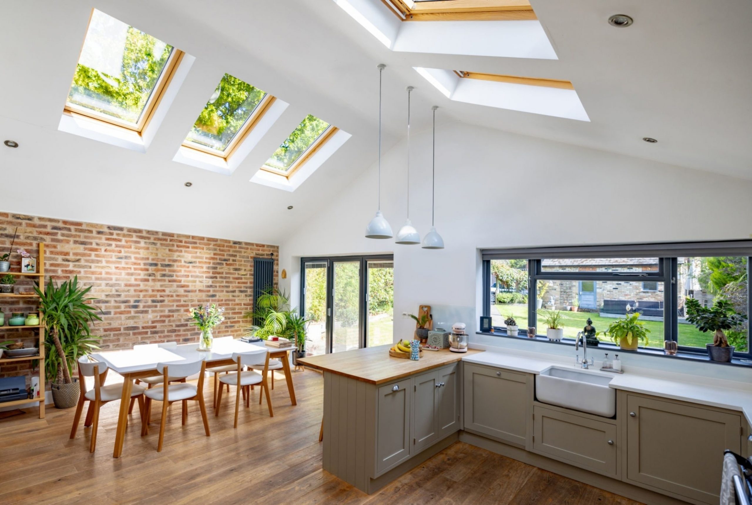 Beautiful dining kitchen area in a modern house - architecture concepts