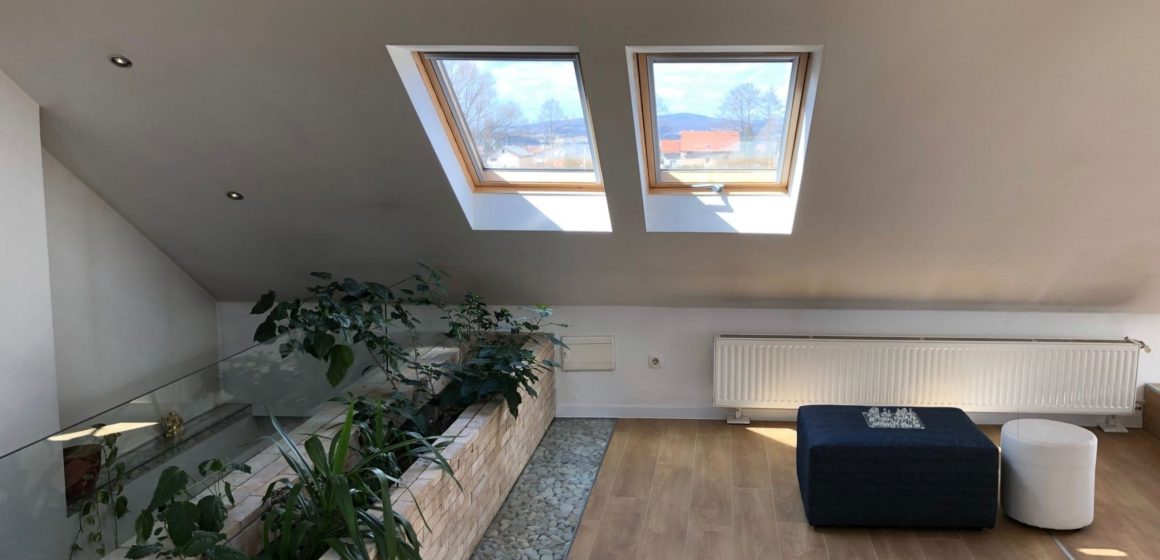 Loft interior and window