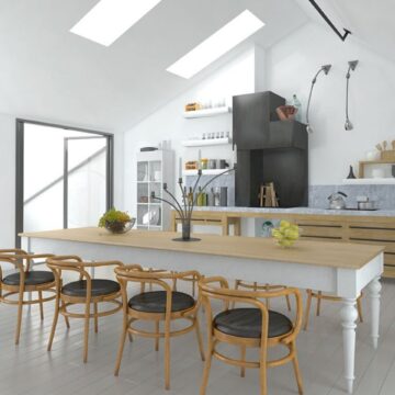 Bright Open spaces with skylights let sunshine in your home